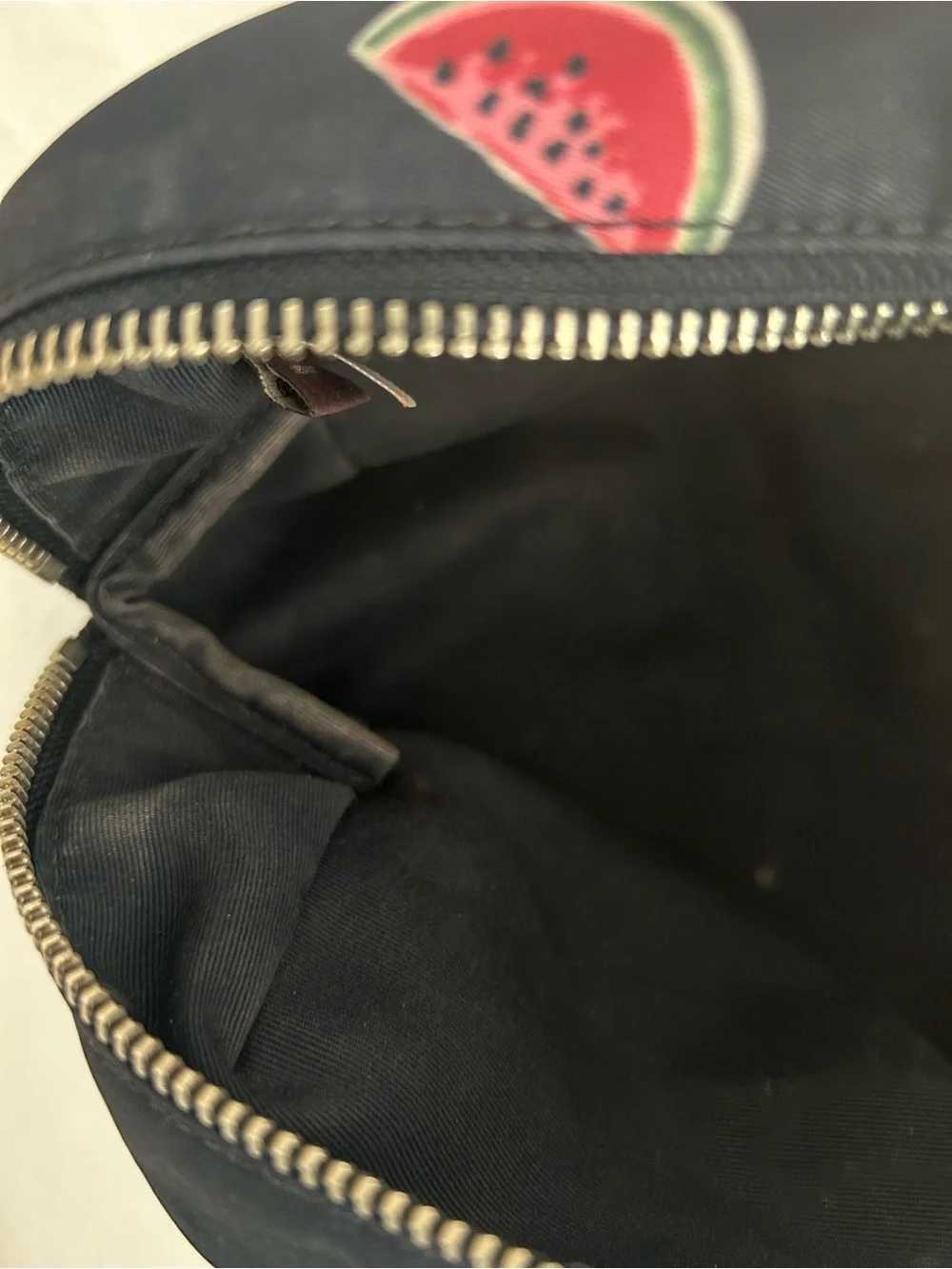 Coach Navy Cosmetic Pouch with Watermelon Print